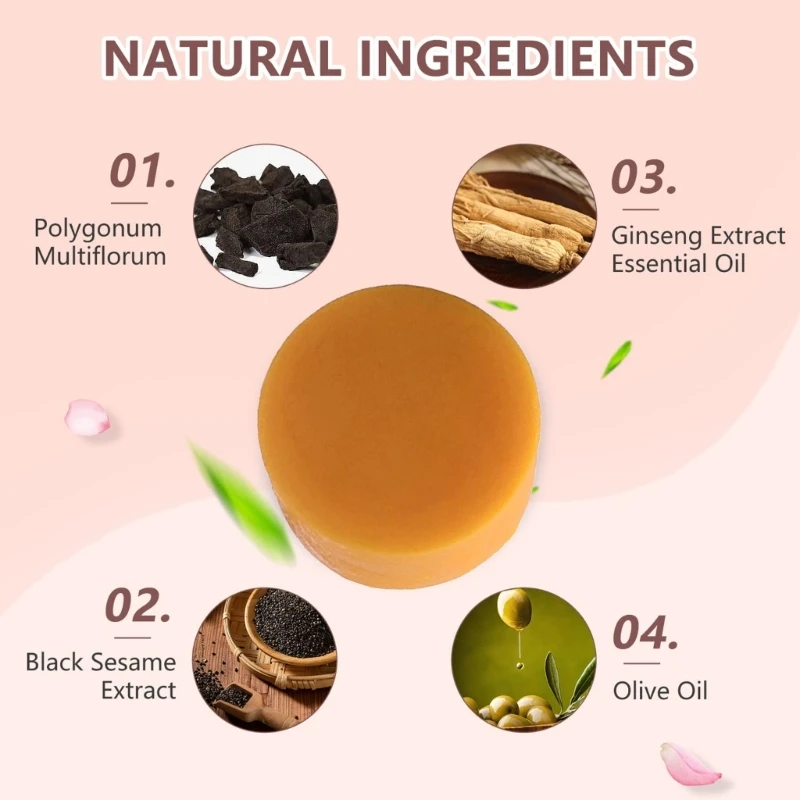 Barra champú para barba para hombres Regalo para padre Regalo reducción cabello gris con espuma rica