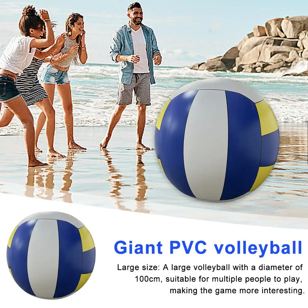 

New Pvc Inflatable Beach Volleyball Big Football Grass Sports Meeting Outdoor Beach Volleyball Team Building Fun Ball G6l4