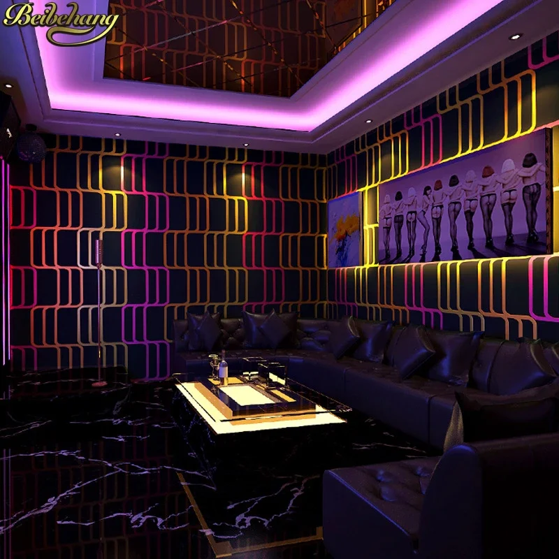 Fashion glitter gold foil KTV Wall paper Bar Hotel Ballroom Box Theme Room 3D geometry wallpaper for walls 3 d home improvement