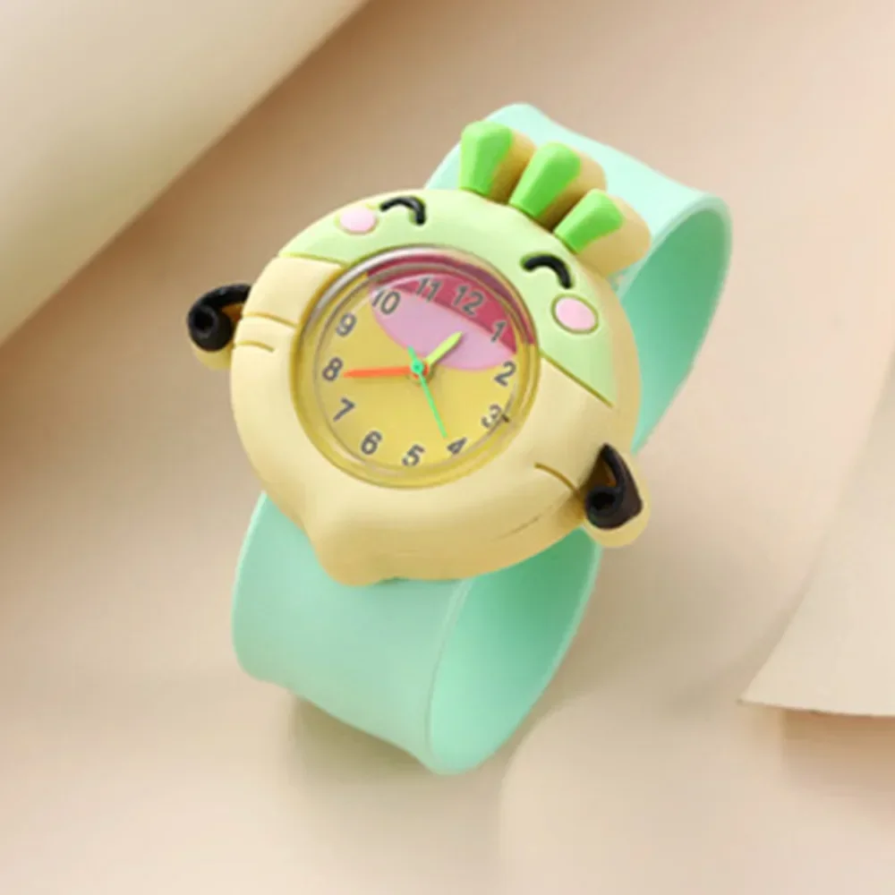 Kids Horloge Cartoon Schattige Dieren Fruit Siliconen Klopte Horloge Meisje Jongen Favoriete Speelgoed Kinderen Quartz Horloge Kerst Verjaardagscadeau