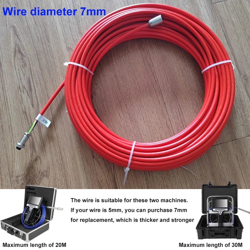 Damageable Spare Parts For Endoscope Camera Hard Diameter Wire 7mm Fiberglass Rod Cable Replacement Part Thicker Stronger