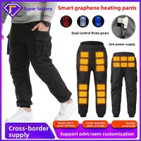 Heating Intelligent Heating Charging Pants Men's Outdoor Warm Knee Pads Thickened USB Electric Casual Pants Wholesale