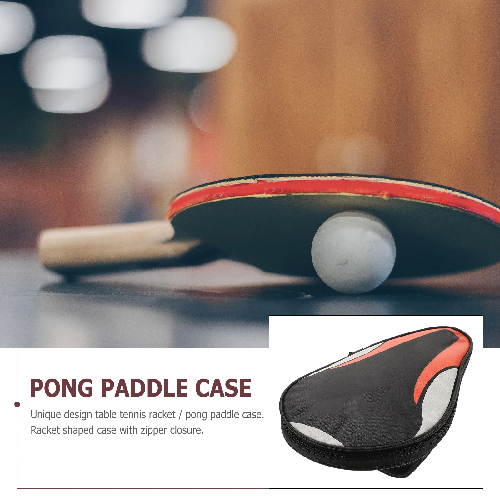 

Table Tennis Racket Package Pong Paddle Bat Pouch Waterproof Bag Earth Tones Ball Case