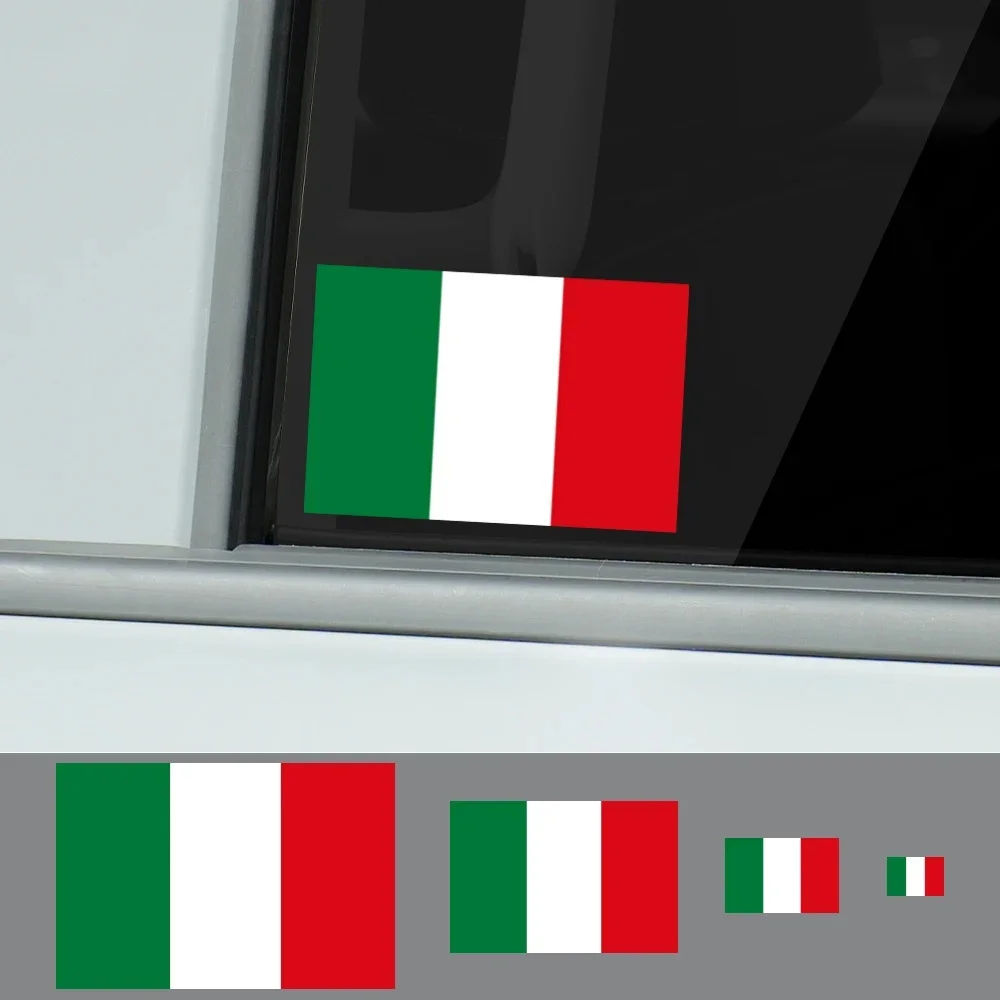 3Pcs Italian Flag Car Window B Pillar Decal Stickers for Fiat Abarth 500e Tipo 500 500x Panda Punto Waterproof Auto Accessories
