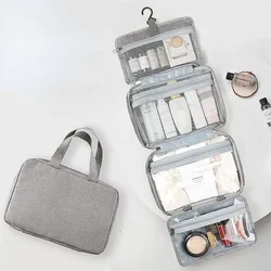 Grande gancio da appendere borsa da toilette borsa pieghevole impermeabile trucco da viaggio custodia per rasoio cosmetico custodia per bagno