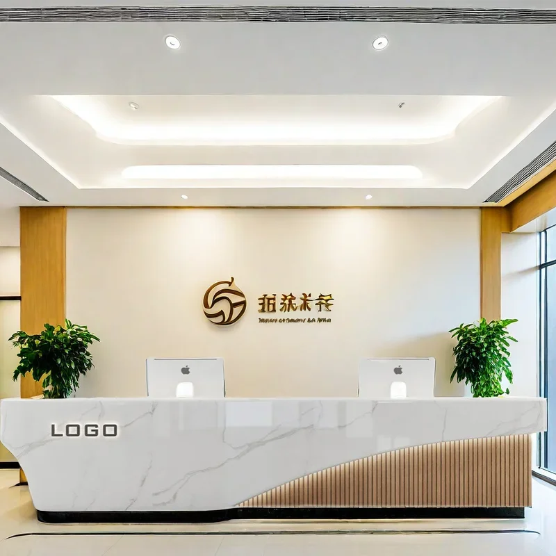 

Aesthetic Reception Counter Lectern Simple Beauty Salon Furniture Receptionist Front Desk Room Office Table Mostrador Recepcion