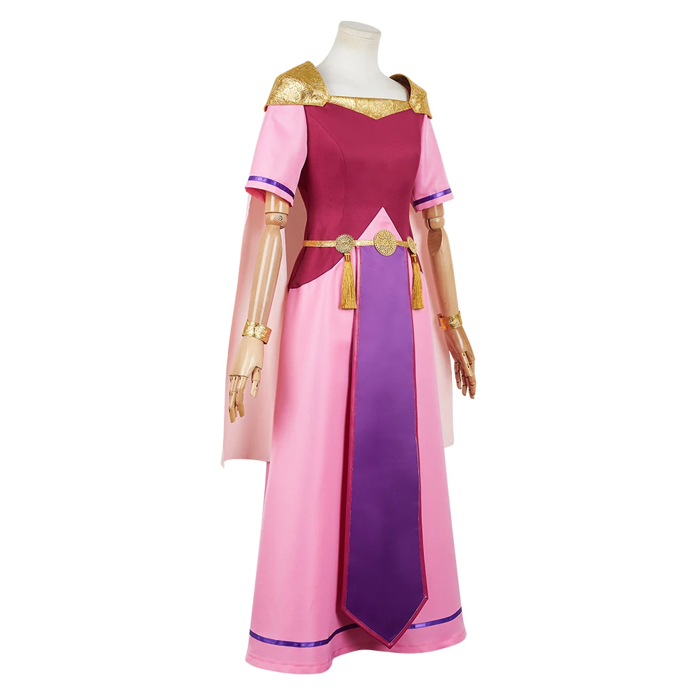 Link Cosplay Prinzessin Fantasy Kostüm Anime Frauen Elf Ohr Rollenspiel Kleid Umhang Stirnband Outfits Halloween Karneval Party Anzug