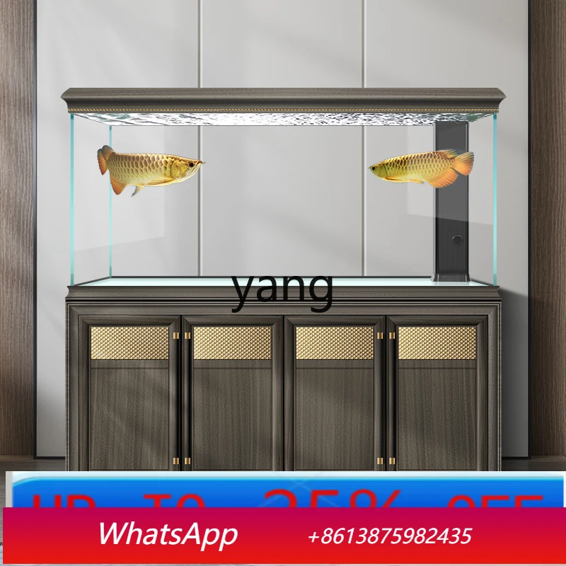 CX solid wood ultra-white glass arowana tank living room large household bottom filter aquarium