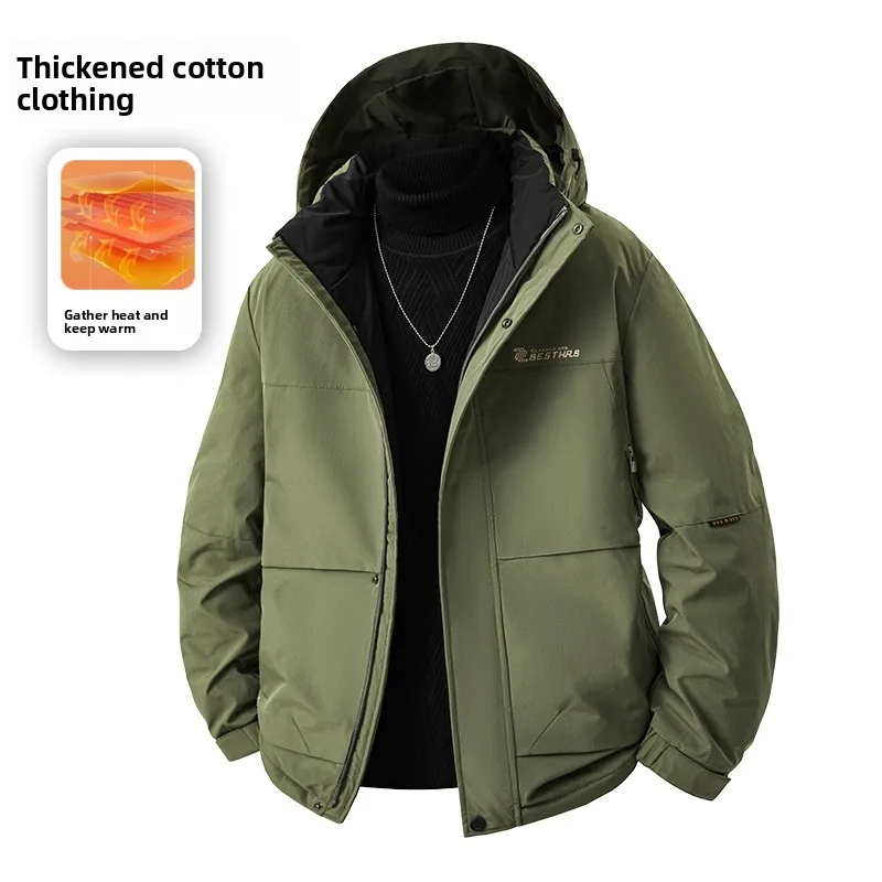 

Удобная хлопковая стеганая куртка для мужчин и пар. Модное свободное утолщенное пуховое ветрозащитное пальто с капюшоном и цветным лоскутным шитьем.