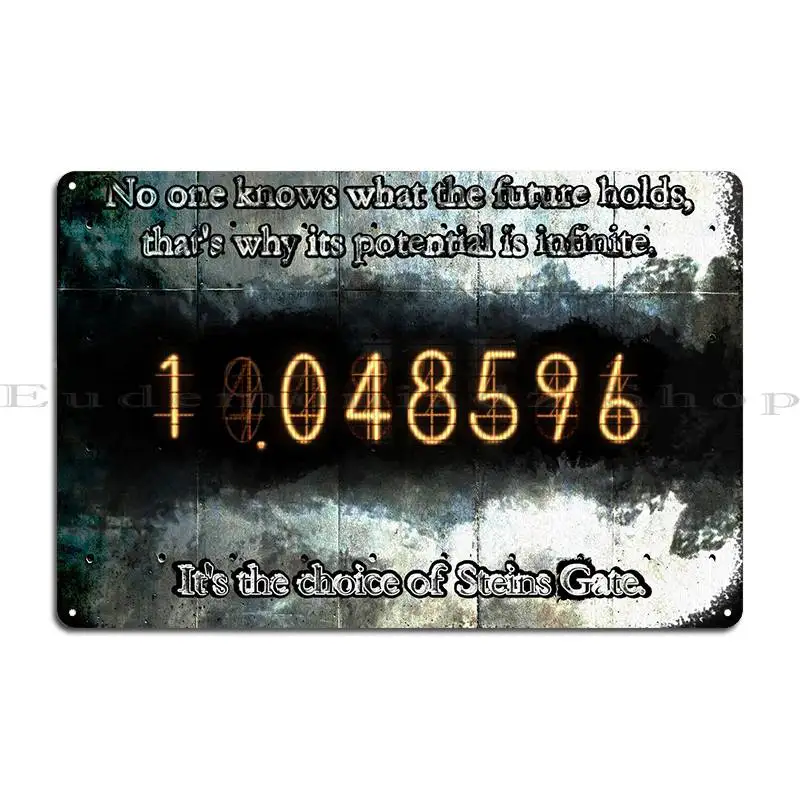 Steins Gate Metal Sign Living Room Classic Sign Personalized Funny Tin Sign Poster