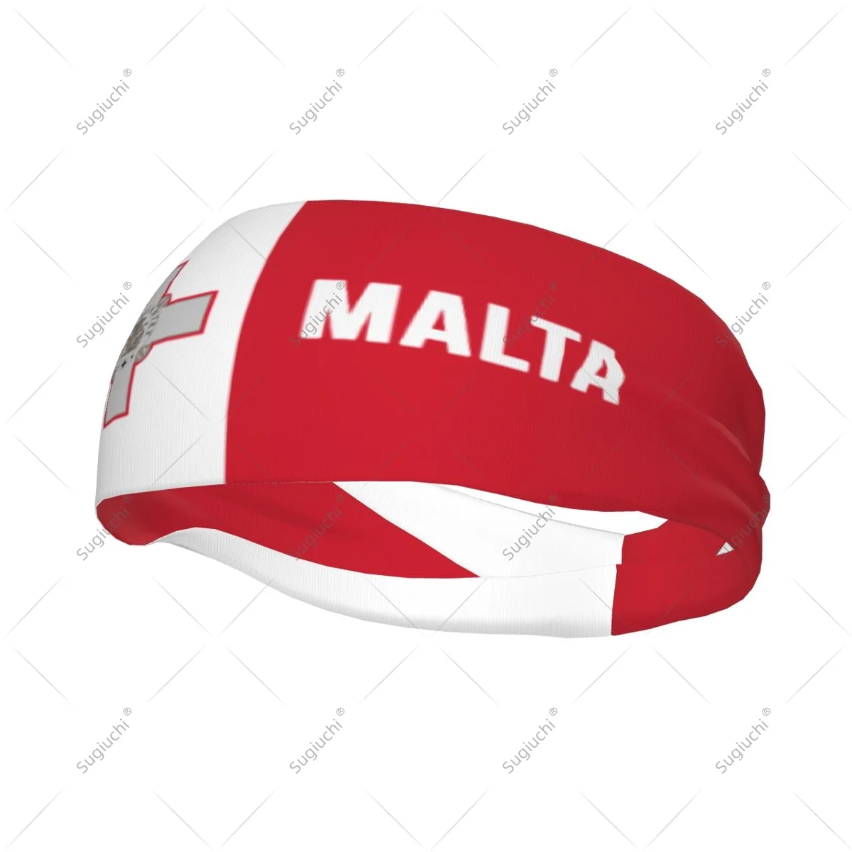 

Men Women Malta Flag Elastic Wide Headbands For Yoga Fitness Tennis Running Gym Sports