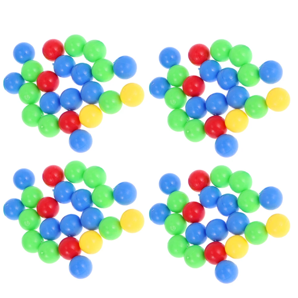96pcs Colorful Marbles Plastic Round Beads for Board Game Replacement Balls DIY Craft Hippo Game Educational Toy