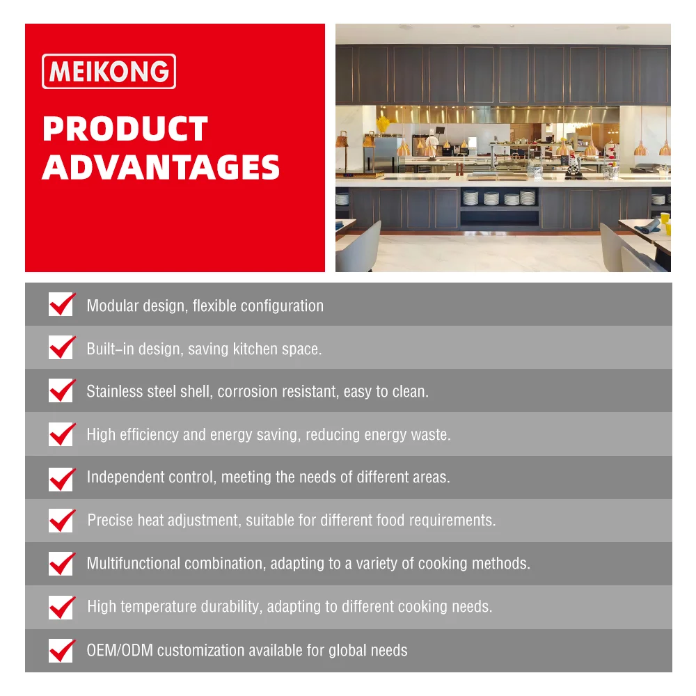 Коммерческая встроенная индукционная плита-вок для профессиональной кухни, мощная индукционная плита, решение для приготовления пищи для кухни