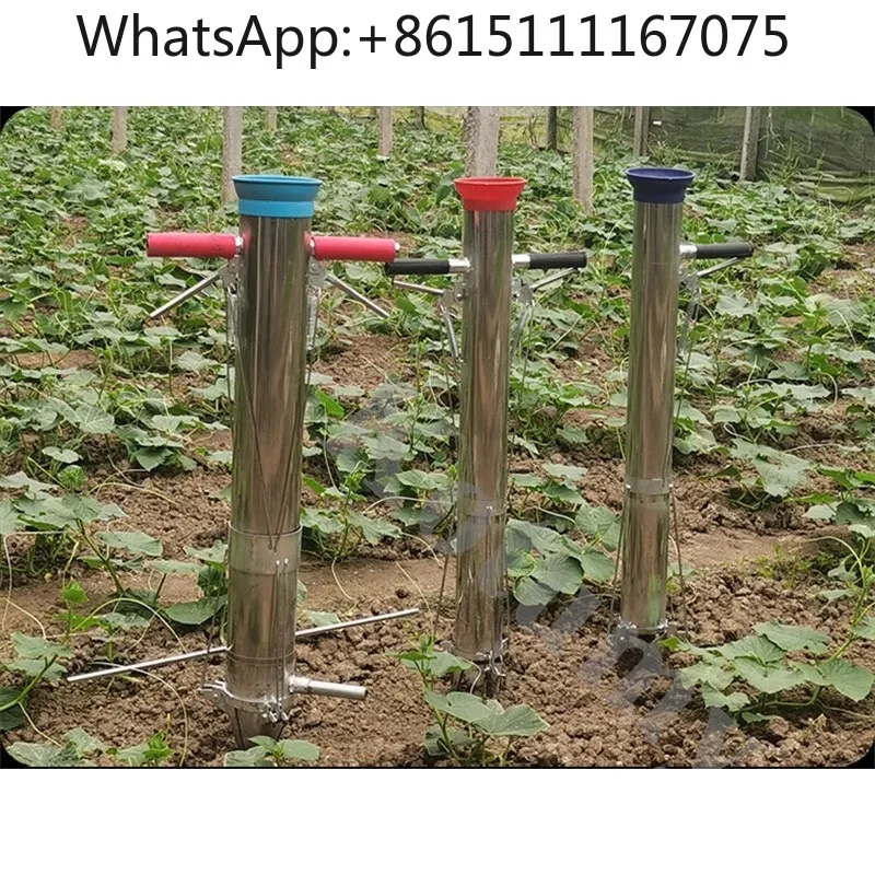 Stainless Steel Manual Seedling Transplanter, Chili Corn Vegetable Flower Seeder, Agricultural Fertilizing Planter Garden Tool