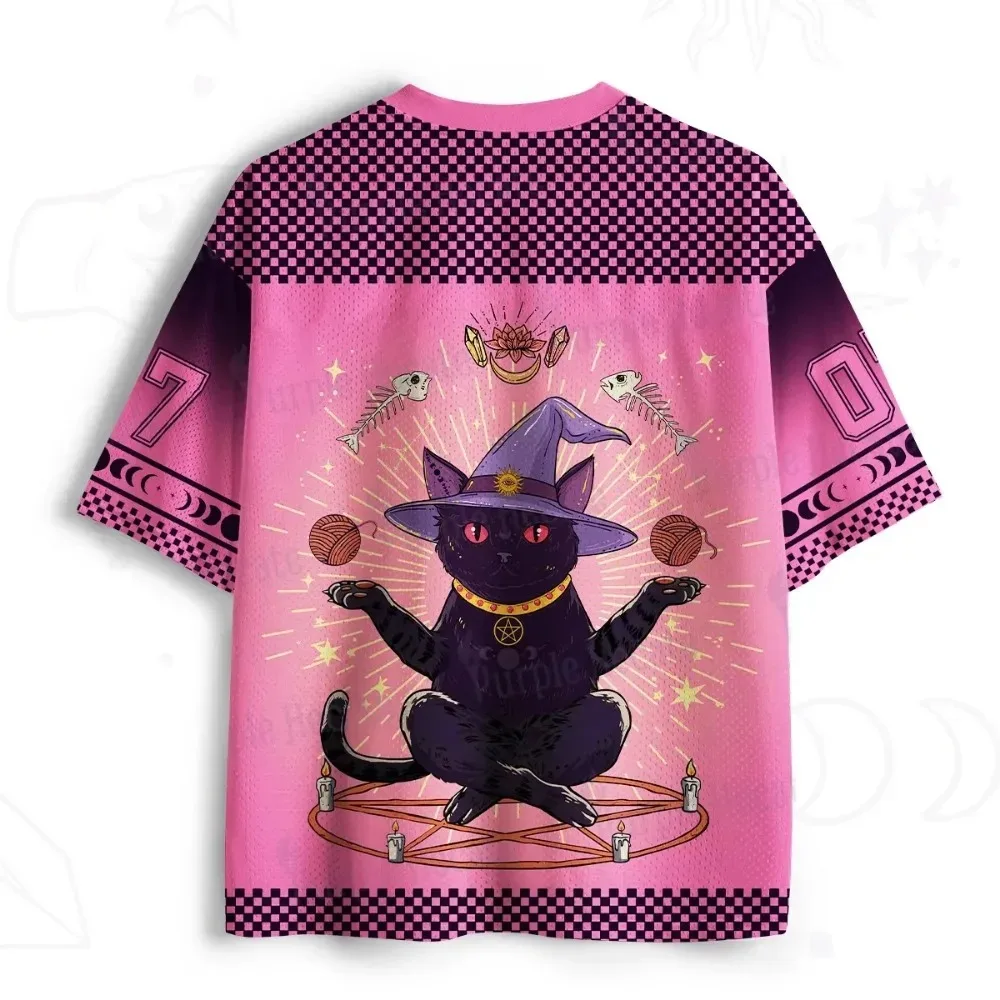 Lustiges Retro-Katzen-3D-Druck Schnelltrocknendes Atmungsaktives Sport-T-Shirt für Männer und Frauen mit V-Ausschnitt, Locker Geschnitten, Trendiges Modisches Streetwear Y2K Eltern-Kind-Kleidung – Detail 11