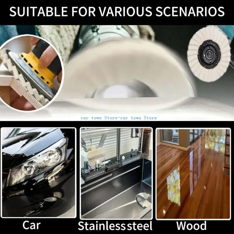 أقراص تلميع ألياف الصوف القوية RXJE أدوات تلميع معدنية 125 مم للألمنيوم الصلب