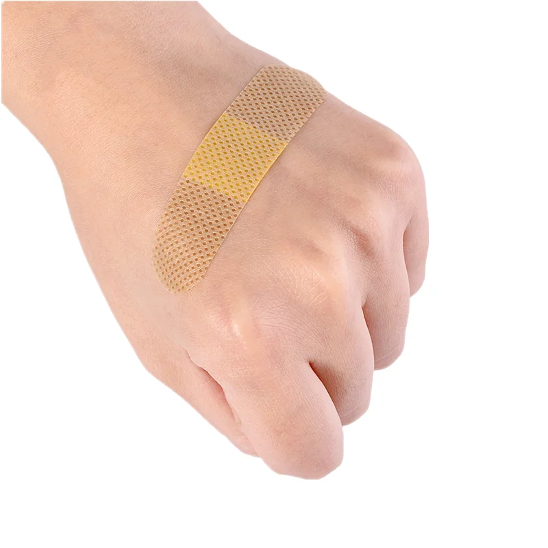 100Pcs Waterproof Band-Aids Adhesive Bandages First Aid Supplies Anti-Bacteria Wound Plaster Travel Emergency Kits