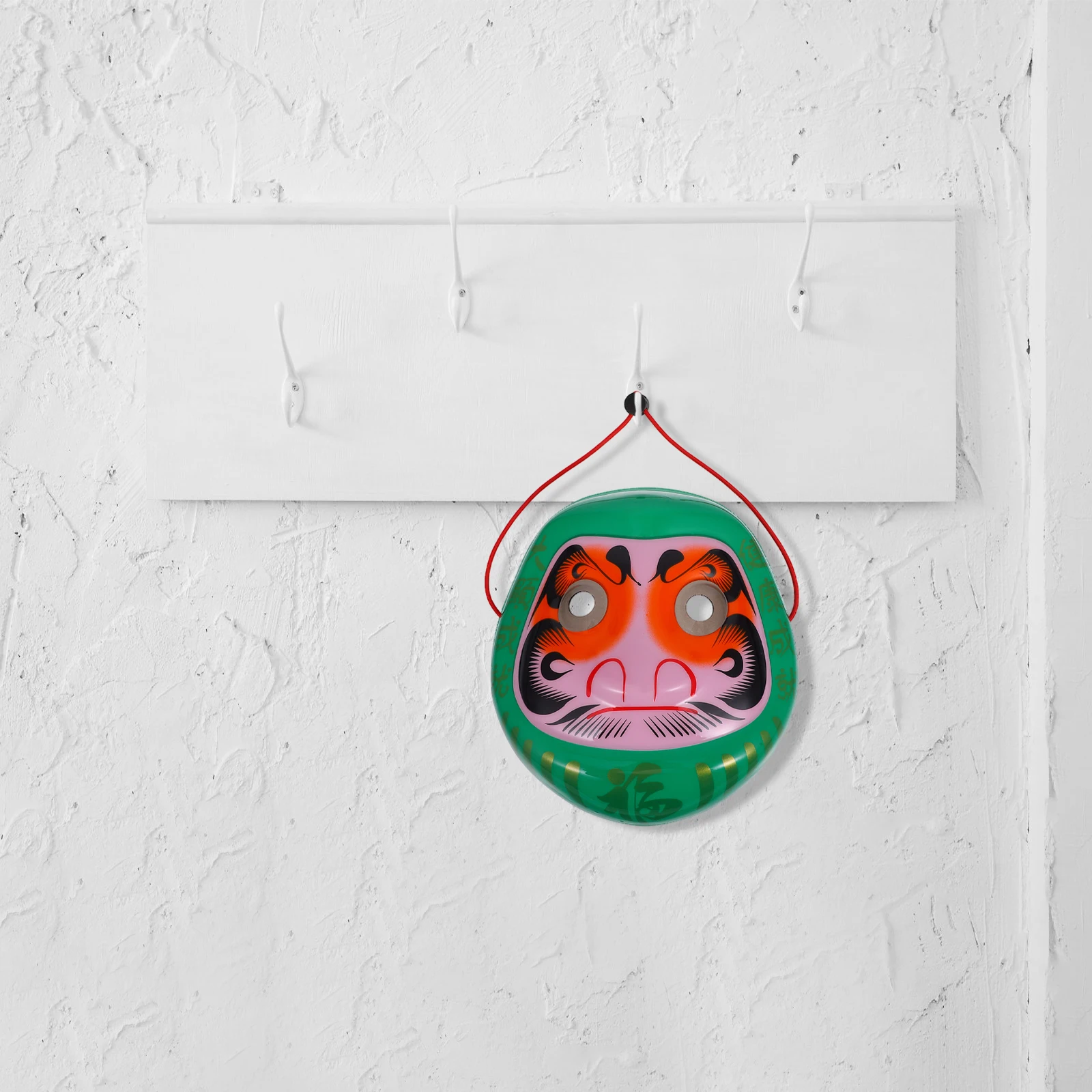 1 قطعة قناع دارما على الطراز الياباني براعة رائعة لأداء مرحلة الحفلات التنكرية قناع الوجه المزخرف القابل لإعادة الاستخدام