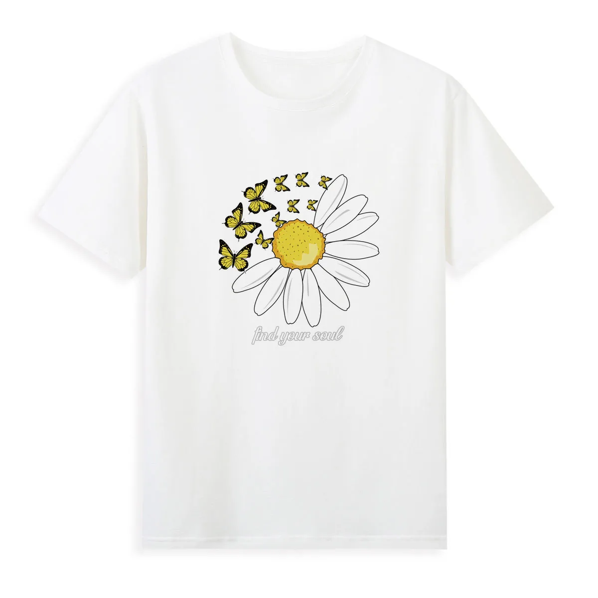 Beautiful Sunflower T-shirt New Style Summer Clothing Women Original Brand Casual Top Tees A017