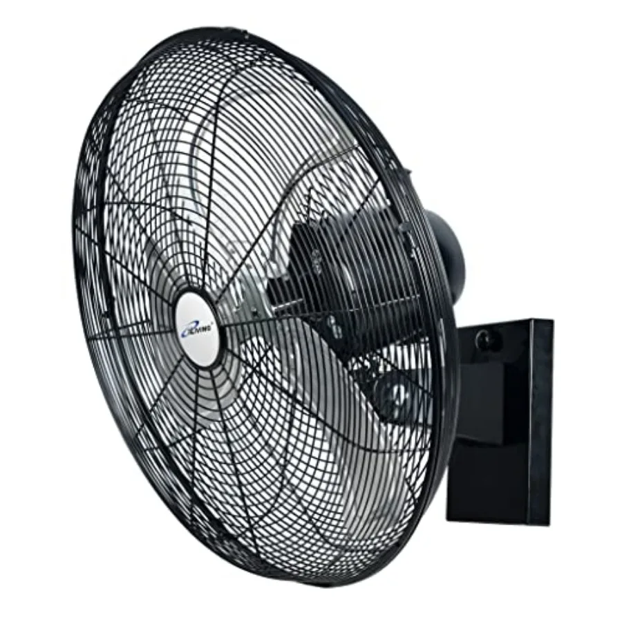 

20" Outdoor Oscillating High Velocity Wall Fan with 4750 CFM Heavy Duty Weatherproof Motor, Variable Speed Adjustment for Works