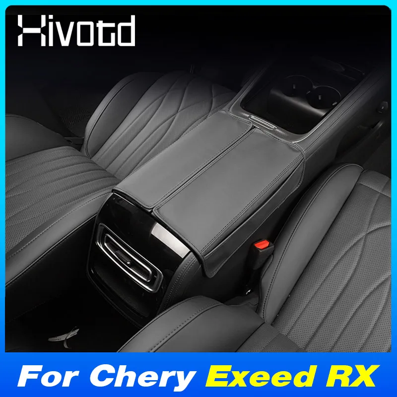 

Car Center Console Armrest Cover PU Leather Trim Protective Case Parts For Chery Exeed RX 2023-2024 Interior Accessories Styling