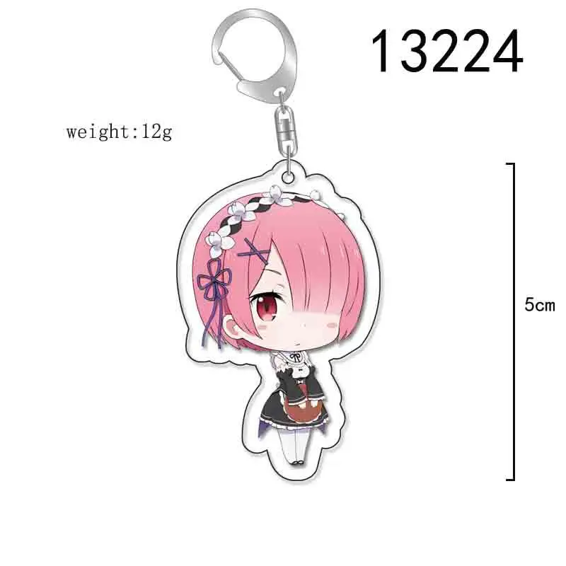 Re: Leben in einer anderen Welt als Null Ram Rem Schlüssel anhänger Emilia Anhänger Beatrice Schlüssel ringe Natsuki Subaru Tasche Zubehör – Detail 6