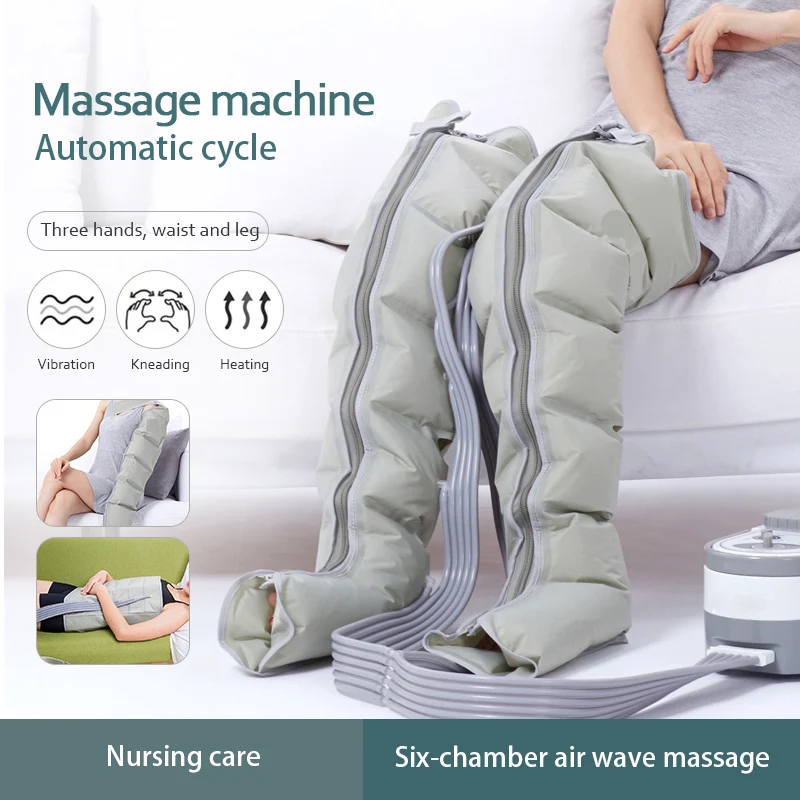 

6 Holte Air Wave Massage Pressotherapy Professionele Fysiotherapie Luchtdruk Automatische Cyclus Air Compressie Massage Machine