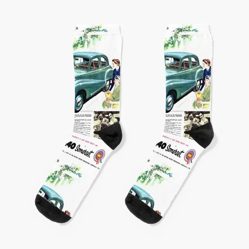 

AUSTIN A40 SOMERSET ADVERT Socks colored gift Toe sports cute Boy Socks Women's