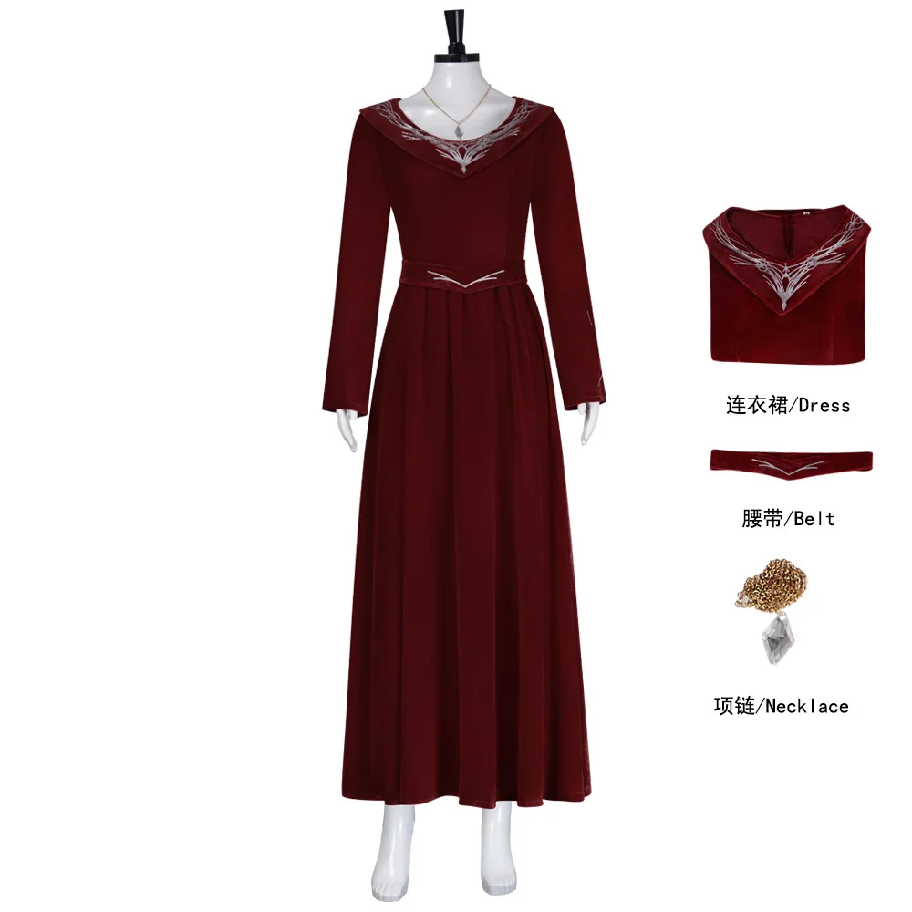 中世の王女-rhaenyra-コスプレエレガントなダークワインレッドドレス衣装テレビドラゴン-2-ファンタジーハウス衣装女性の衣装