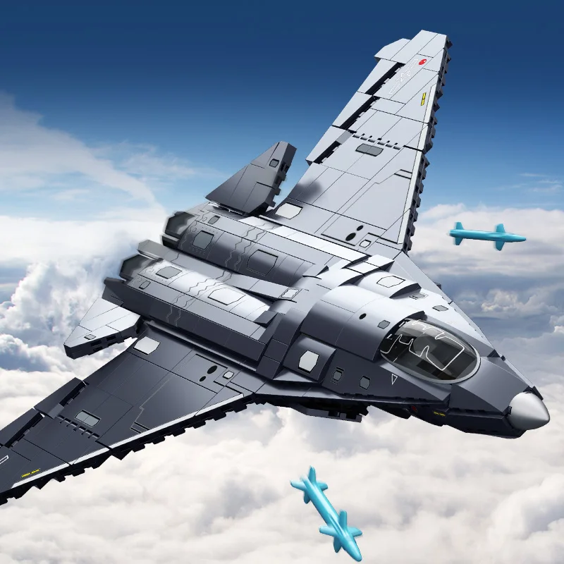 SEMBO BLOCK-bloques de construcción de ensamblaje de aviones de combate, serie militar MOC, avión, modelo, juguetes de ladrillos
