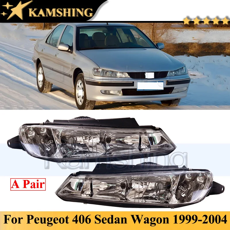 Kamshing Front Bumper Head Light Head Lamp For Peugeot 406 Sedan Wagon 1999-2004 Headlight Headlamp Front Turn Signal Light