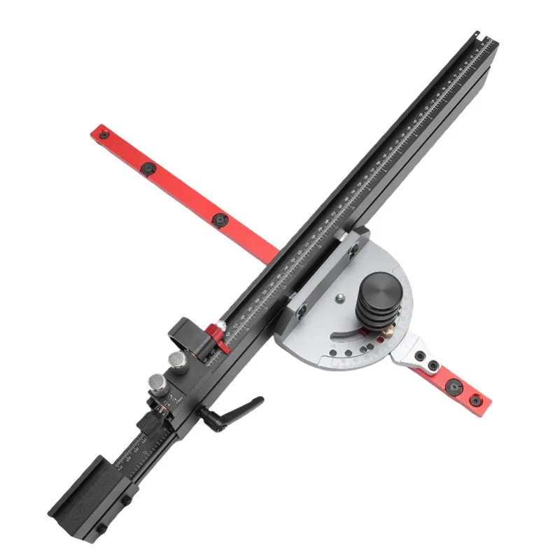 Expandable Miter Fence Table Saw Miter Gauge Fast Zero Calibration Hex and Open Wrench for 3/8x3/4 Inch T Slot for Woodworking