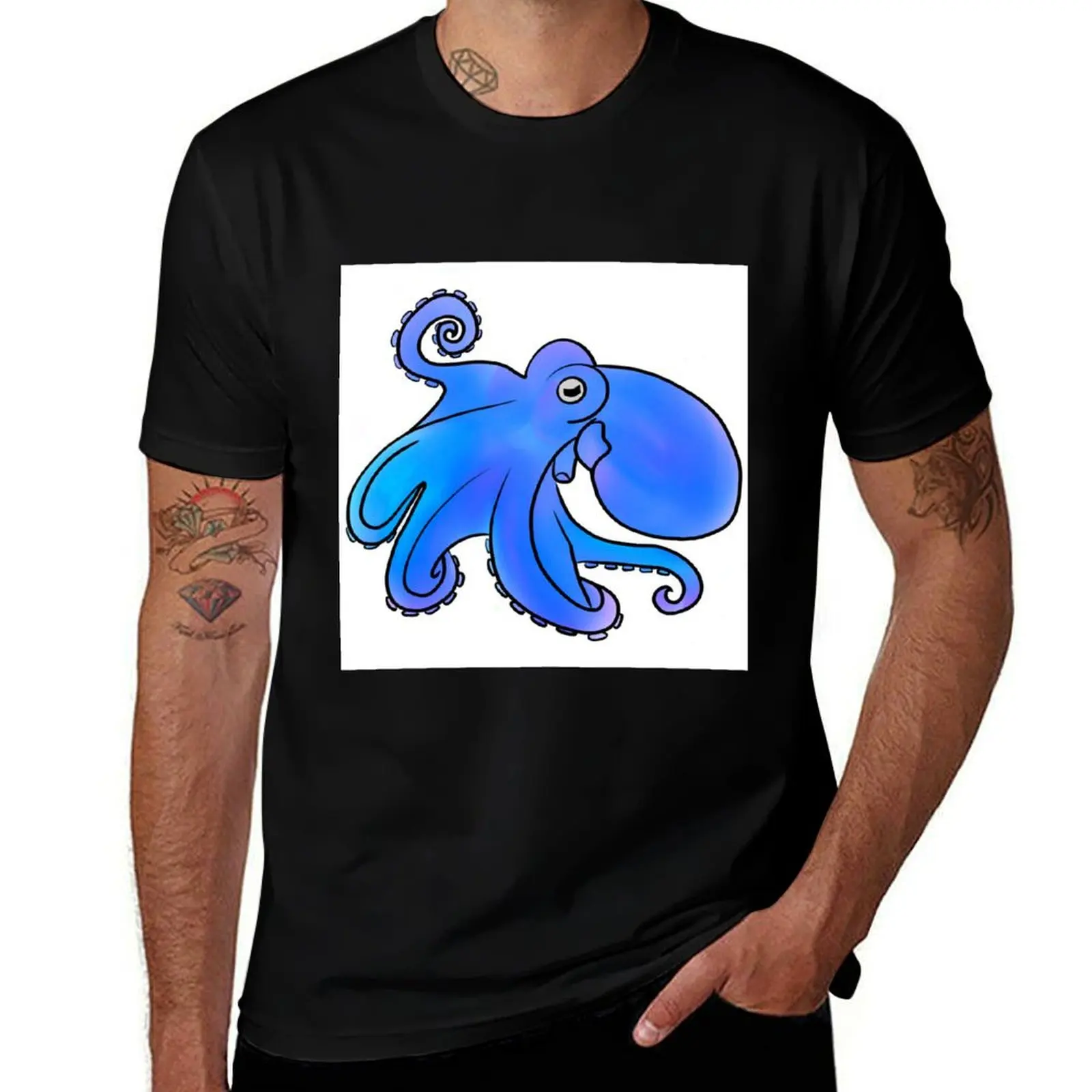 

Cool color octopus T-Shirt tops Clothing plus sizes T-shirt men