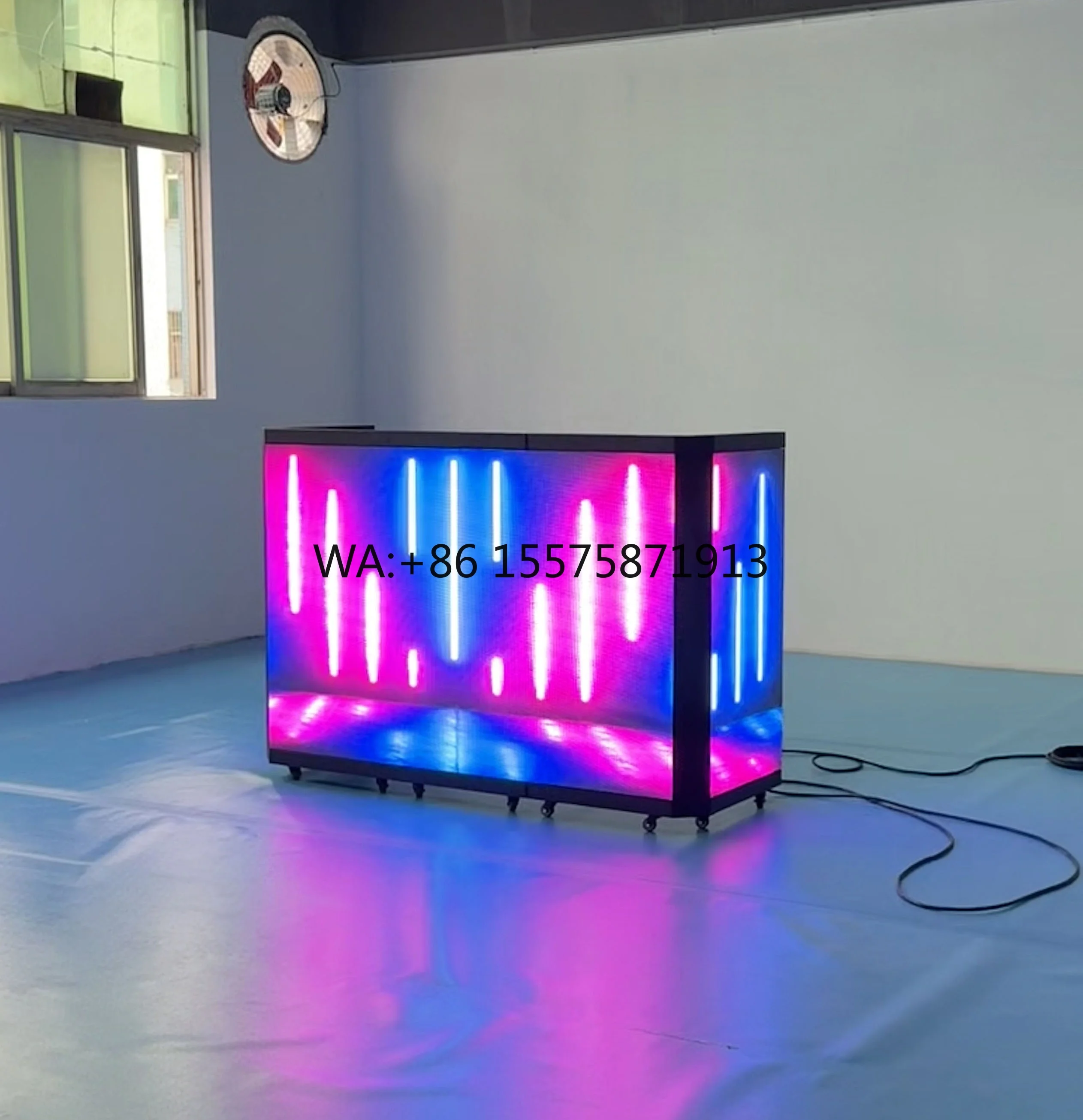 

Stage Foldable Dj Stand Booth Folding Portable Facade Dj Booth Club P3.91 Led Display Screen Rental with Flight Case
