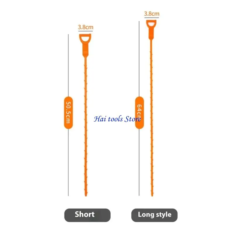 X37E Drain Hair Extractors Reverse Barbs Technology Plastic Pipe Cleaner User Friendly