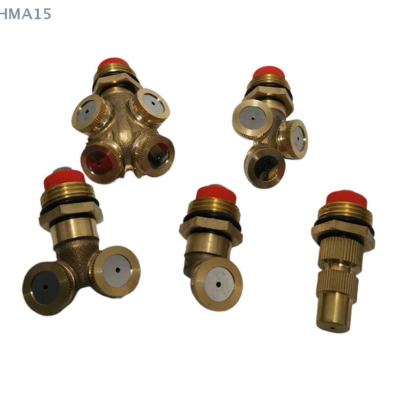 황동 미스트 노즐, 정원 및 잔디 관개 호스 커넥터 워터 스프링클러 용 1/2 "조정 가능한 스프레이 피팅