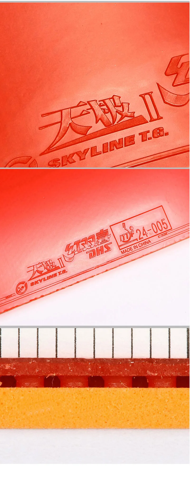 Dhs neo skyline tg2 tg3 tischtennis gummi original offensive ping pong gummi für schnelle schleife & wechselnde spin – Detail 2