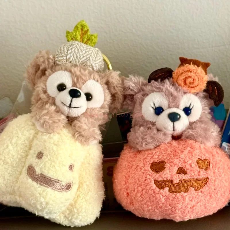 จี้ตุ๊กตาดิสนีย์แท้ ซีรีส์ฟักทองฮาโลวีน เชลลี่เมย์ ลินาเบลล์ สเตลลาลู พวงกุญแจตุ๊กตาการ์ตูน ของขวัญวันเกิด ของเล่น