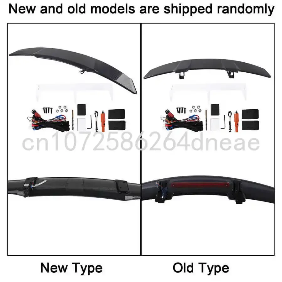 Rear Trunk Spoiler Wing Carbon Fiber Style Automatic Lifting Tail Decoration Universal for Sedan Car Modification