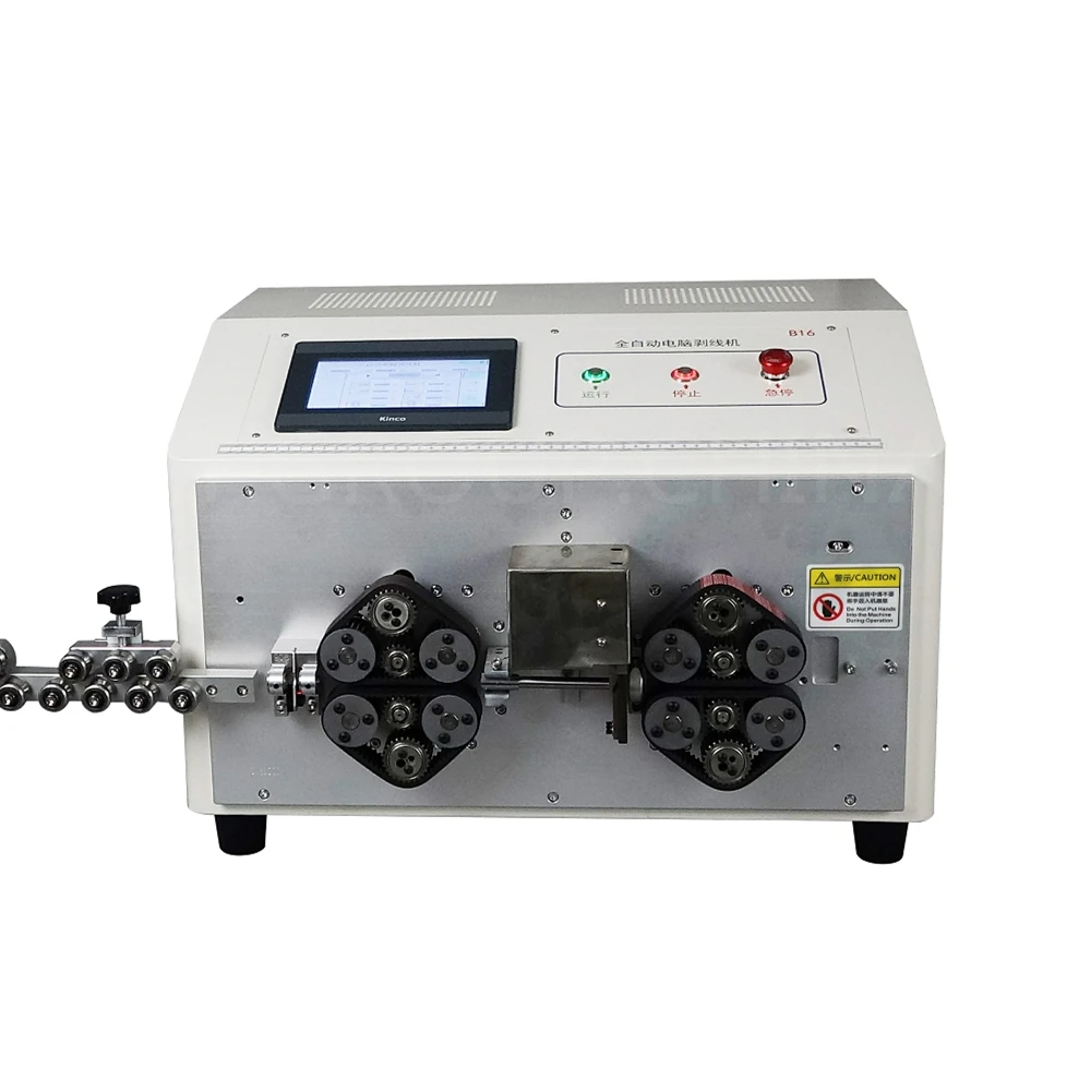 Máquina de descascamento e corte tipo rastreador, tela de toque totalmente automático, 16 rodas, 220V, 110V, B16, B25, B35, B70