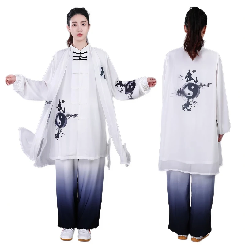 CLYFAN Women Tai Chi Suit Chinese Style Kung Fu Wushu Martial Arts Uniform Performance Jacket Pants Oriental Exercise Clothing