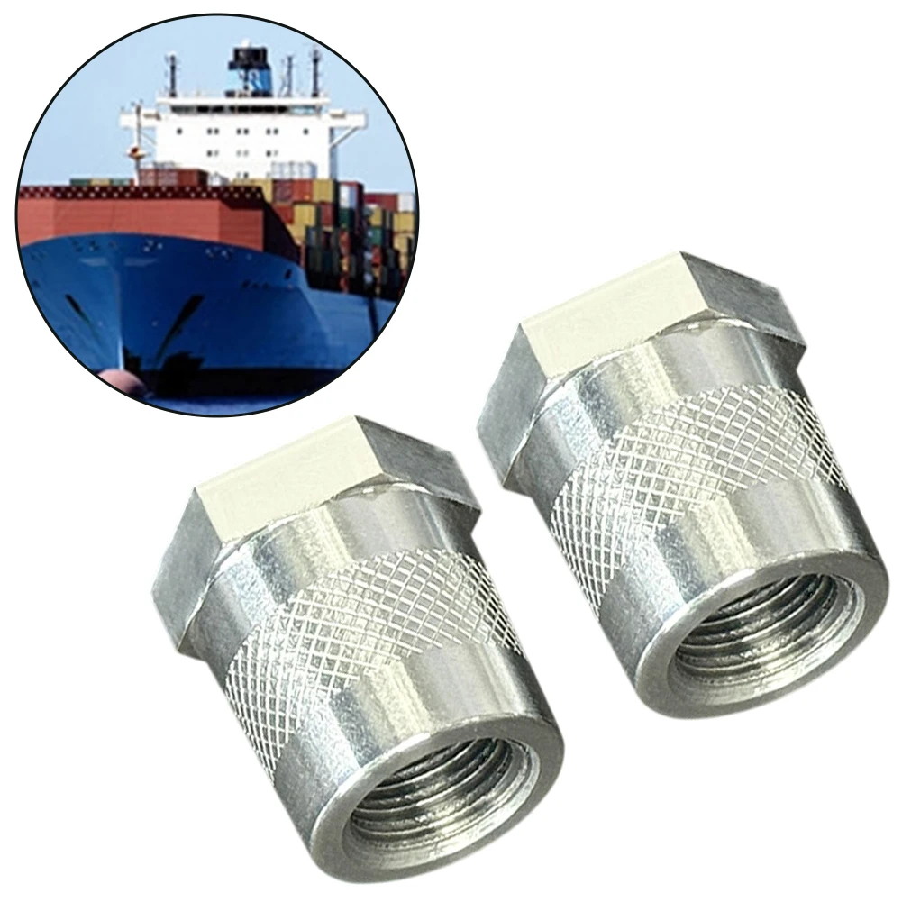 2-Pack Aluminium/ Battery Terminals Positive Negative Connectors 8mm Knurling Design For Car Truck 12-36V Silver