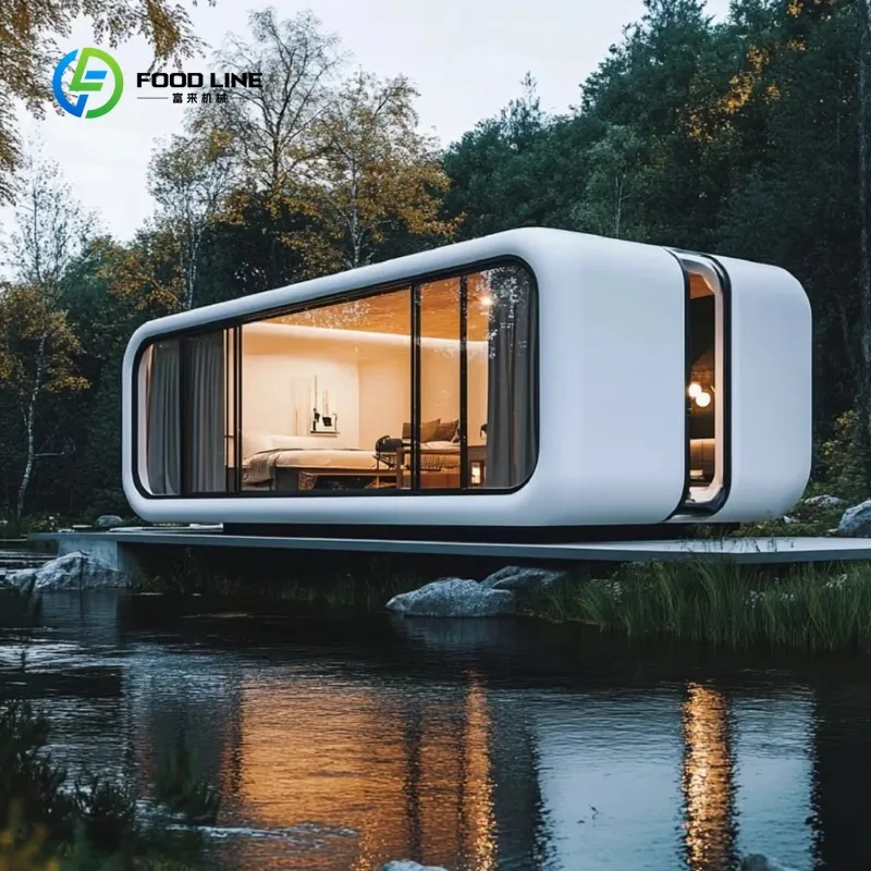 Customized Prefabricated House for Hotel Villa Use Modern Steel Structure Kitchen/Bathroom Beach/Garden Sunroom Coffee Shop