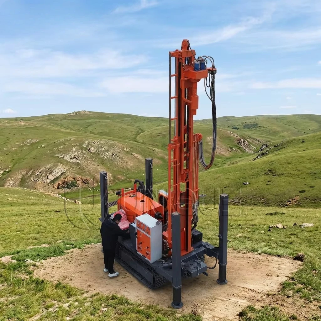 China Quarry Water Well Dual Use 260m Hydraulic Crawler Drilling Rig Multifunctional Borehole Drill Machine for Hard Rock