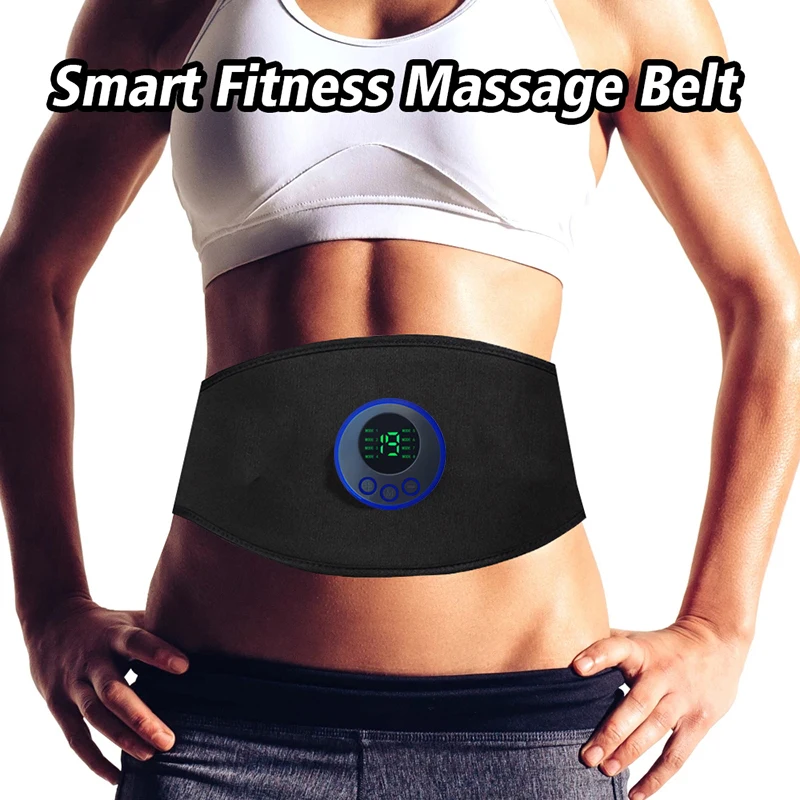 Vibration Body Slimming Belt Electronic Abdominal Muscle Stimulator Toner Smart Sport Fitness Belt Massager Back Waist Support