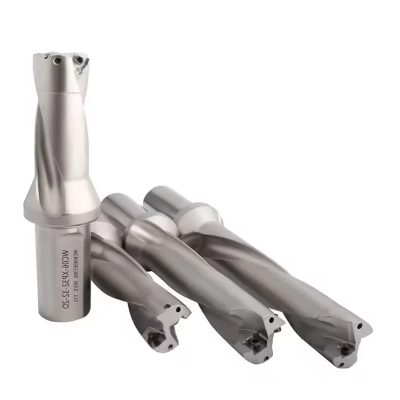 12‑258mm-1-2インチシャンク-インデックス可能な超硬ソリッドスパイラルドリルビット、ステンレス鋼加工用ダブルベアリングcncルータービット