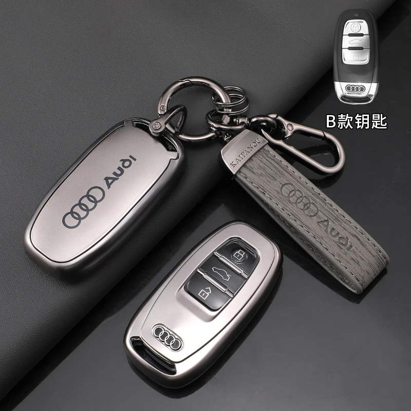 Car Key Case Full Cover Smart Remote Shell Fit For AUDI A4 A5 A6 B6 B7 B8 A7 A8 Q5 Q7 R8 TT S5 S6 S7 S8 A8L SQ5 Auto Accessories