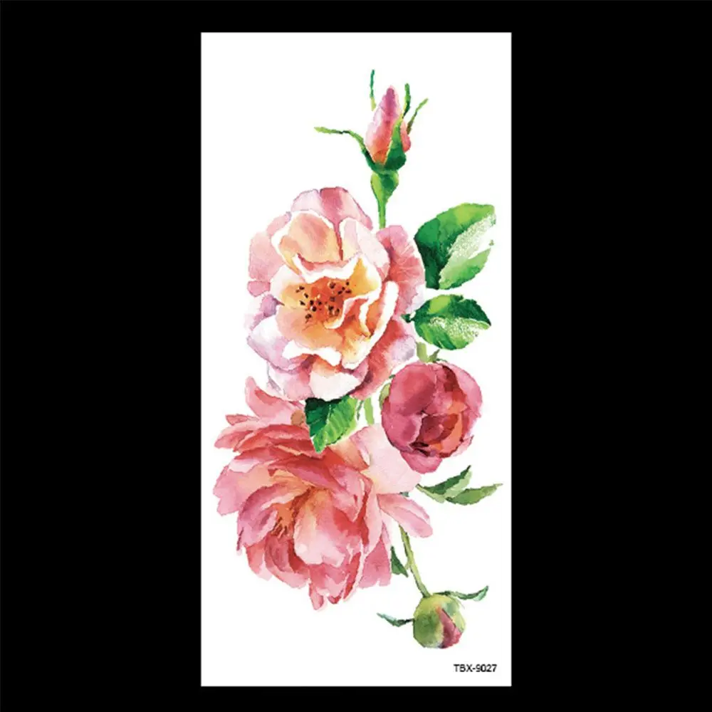 

Lady Artificial Women Waterproof Sexy 3D Girl Beauty Flowers Makeup Body Art Fake Tattoos Arm Leg Art Temporary Tattoo Stickers