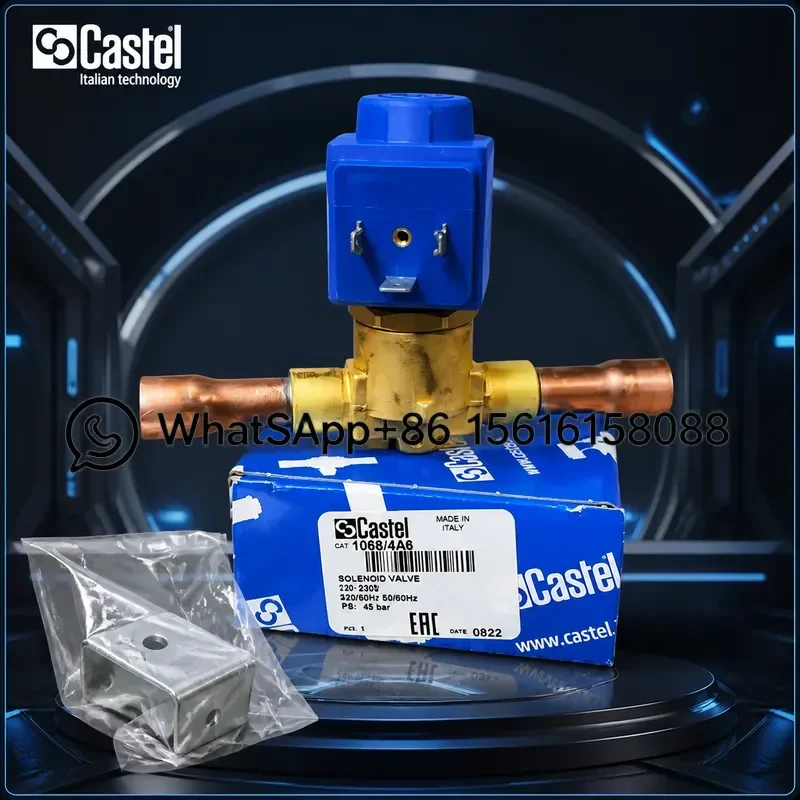 Original Castel Castor Refrigeration Solenoid Valve 1068/3A6 1068/4A6 for Air Conditioner Cold Storage HVAC System Parts