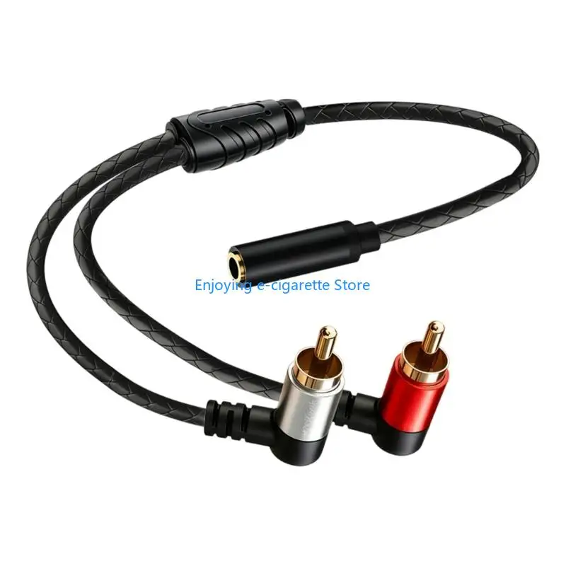 Y-Shaped Music Cable Linking 3.5 Mm and Double Equipment Inputs Strain Relief Y4QF